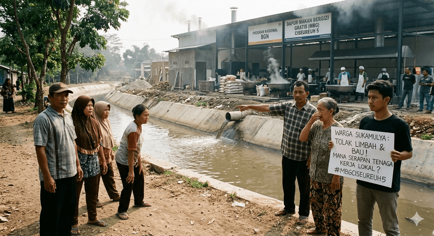 Dinilai Langgar Juknis BGN, Operasional Dapur MBG Ciseureuh 5 Purwakarta Tuai Protes Warga