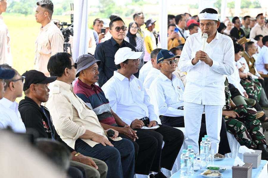 Gubernur Dedi Mulyadi Dampingi Presiden Prabowo Resmikan Panen Raya Padi Serentak di Majalengka