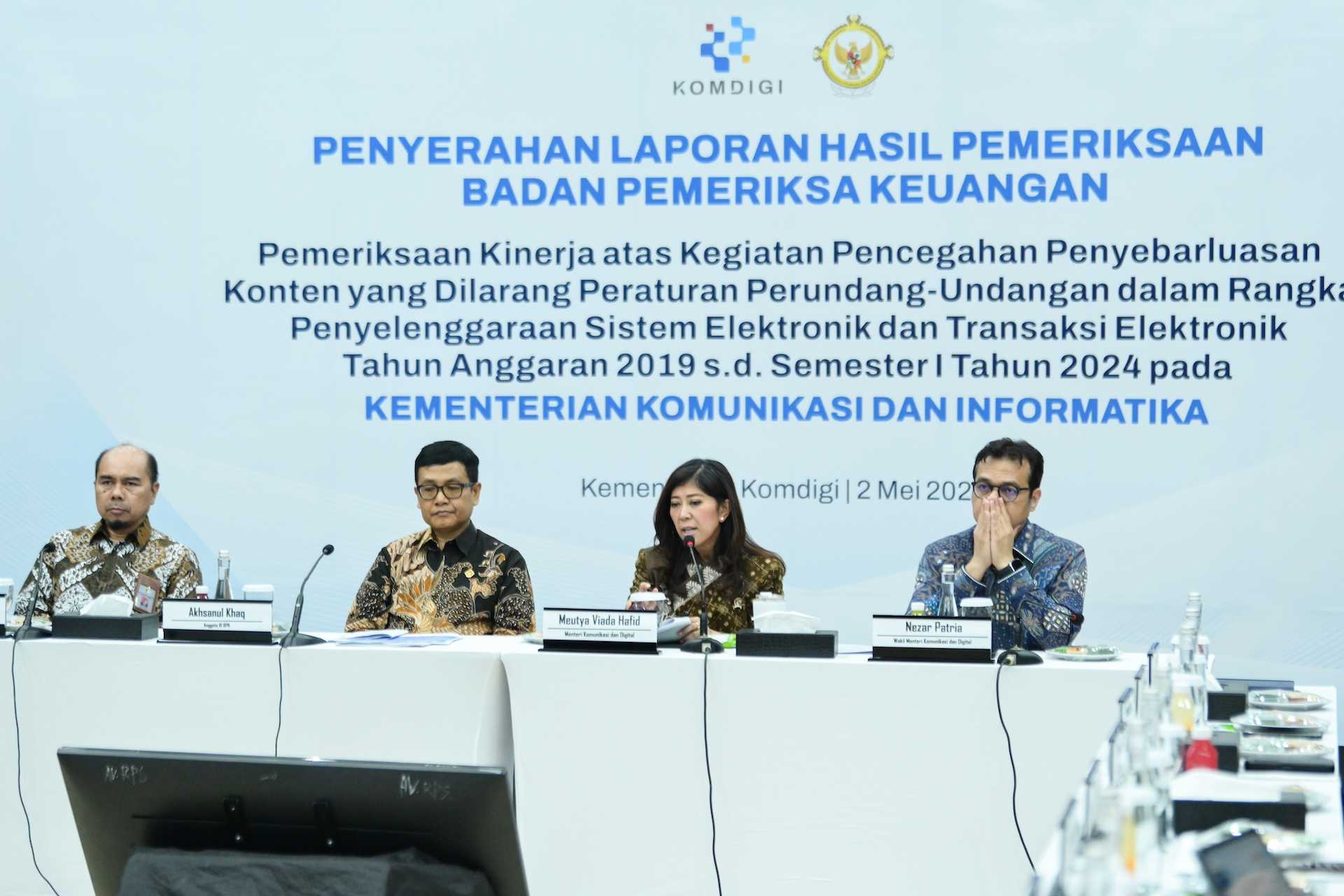 Komdigi Blokir 1,3 Juta Konten Judi, Sinergi BPK Perkuat Tata Kelola Ruang Digital