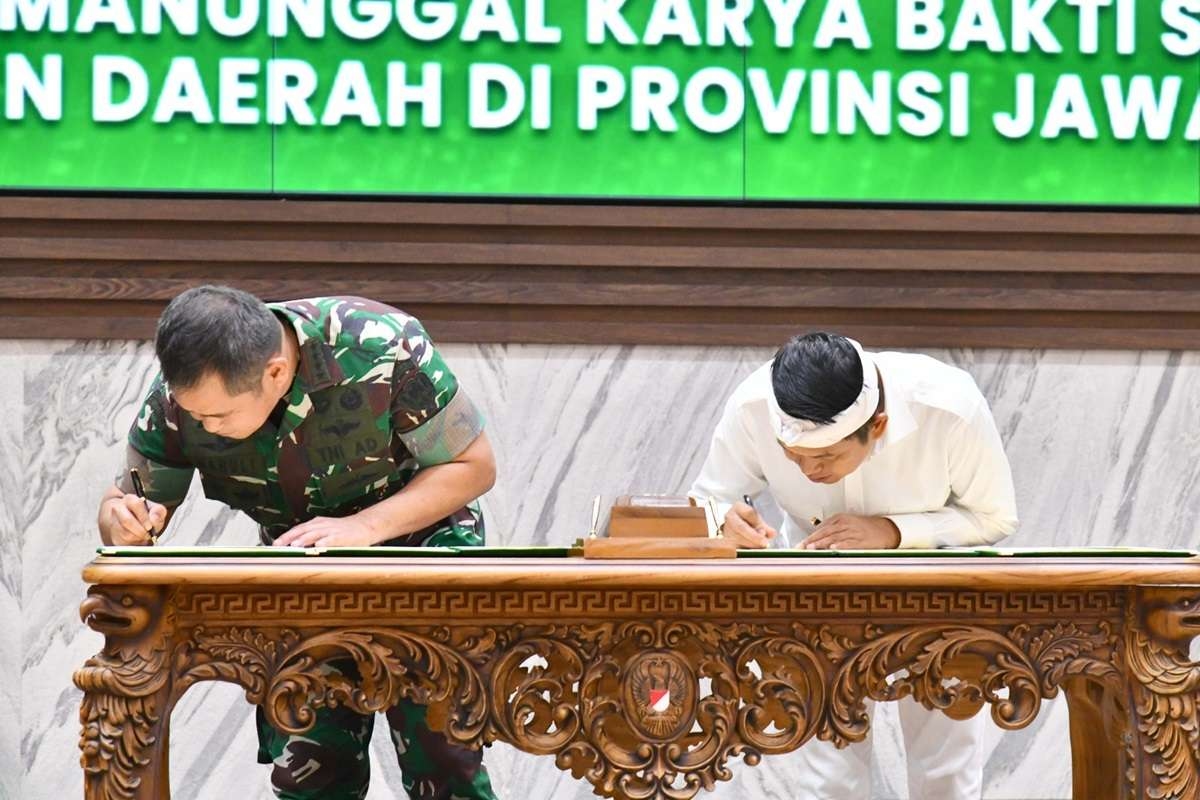 Pemprov Jabar Teken Kerjasama Sinergi TNI AD Manunggal Karya Bakti Berskala Besar