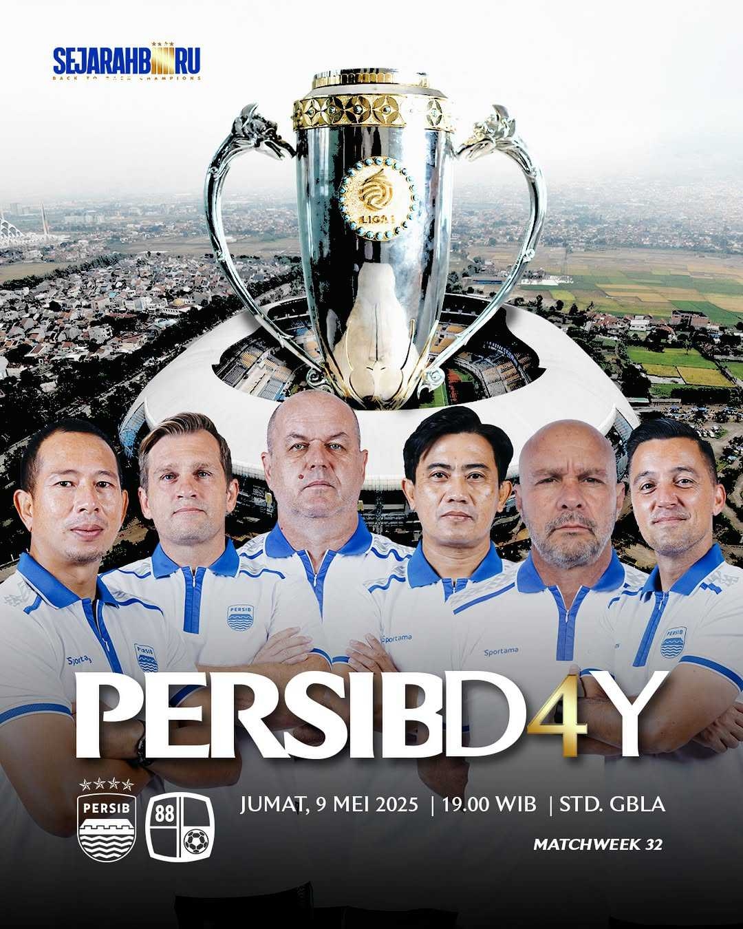 Jadwal Persib Bandung vs Barito Putera Pada Pekan ke-32 Liga 1 2024/25, Persib Target Menang Meski Segel Gelar Juara