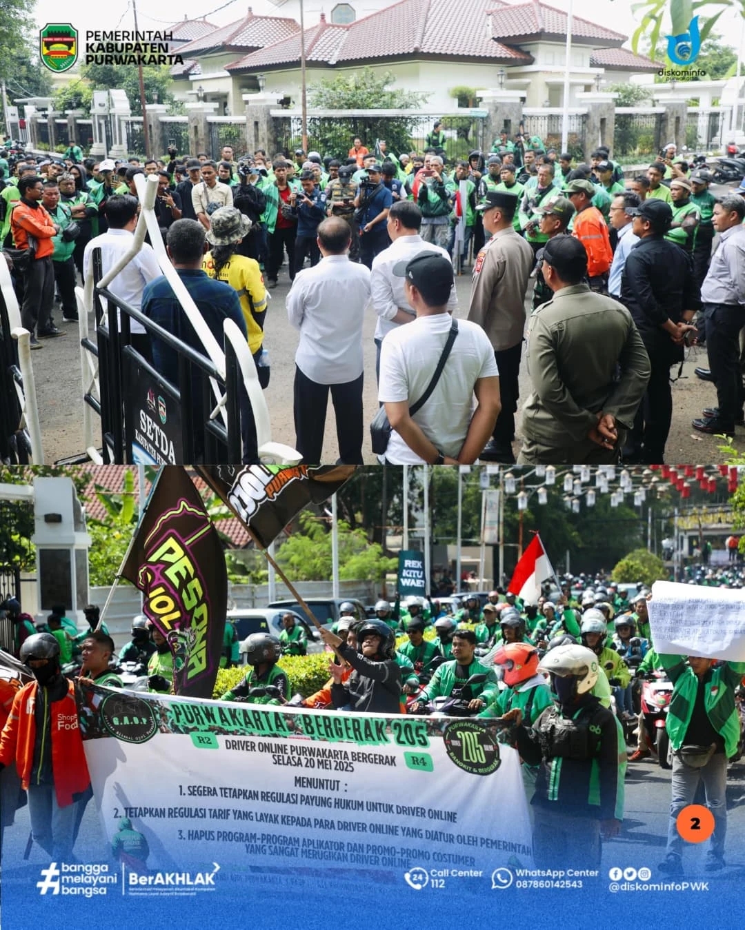 Bupati Om Zein Didemo Ratusan Ojol, Ini Respon Pemda Purwakarta Terhadap Tuntutan Masa Aksi