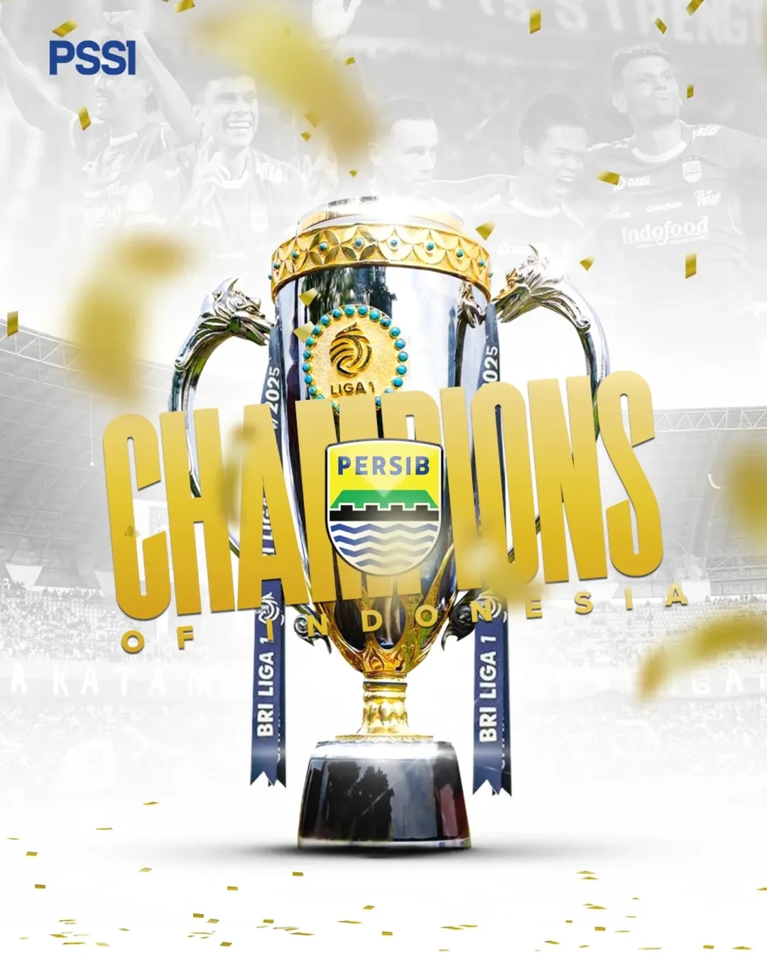 Persib Bandung Angkat Trofi Juara Liga 1 2024/25, Lautan Bobotoh Menggema di GBLA
