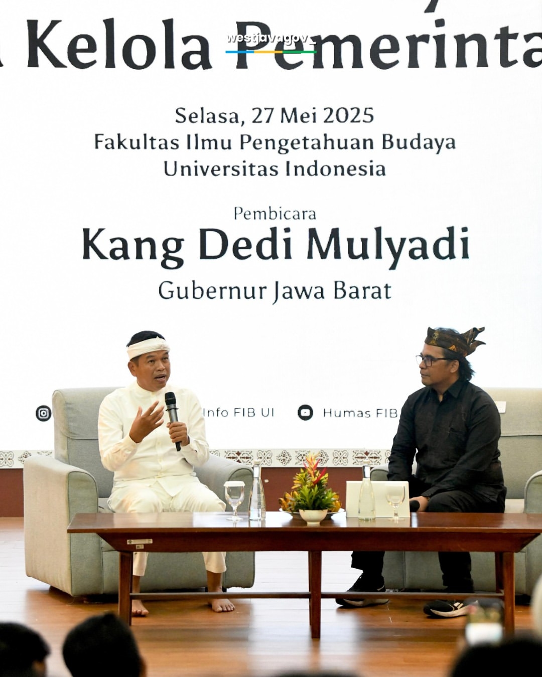 KDM Beri Kuliah Umum di Kampus UI, Jabarkan Konsep Pembangunan Berbasis Budaya