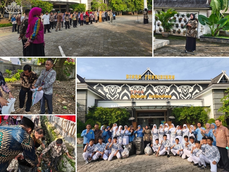 PLT Disdik Purwakarta Sadiyah, M.Pd. Gelar Apel dan Aksi Bersih-Bersih Sambut Hari Lingkungan Hidup Sedunia 2025