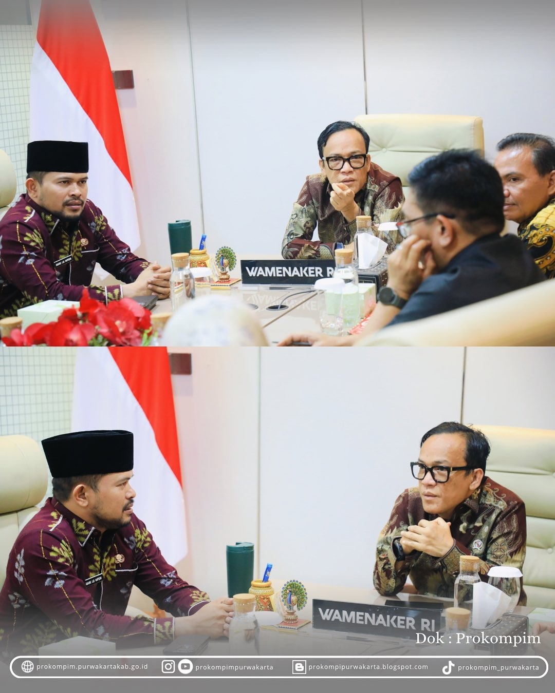 Pertemuan Wakil Bupati Purwakarta Dengan Wamenaker, Bahas Kolaborasi Pusat dan Daerah Demi Kesejahteraan Pekerja