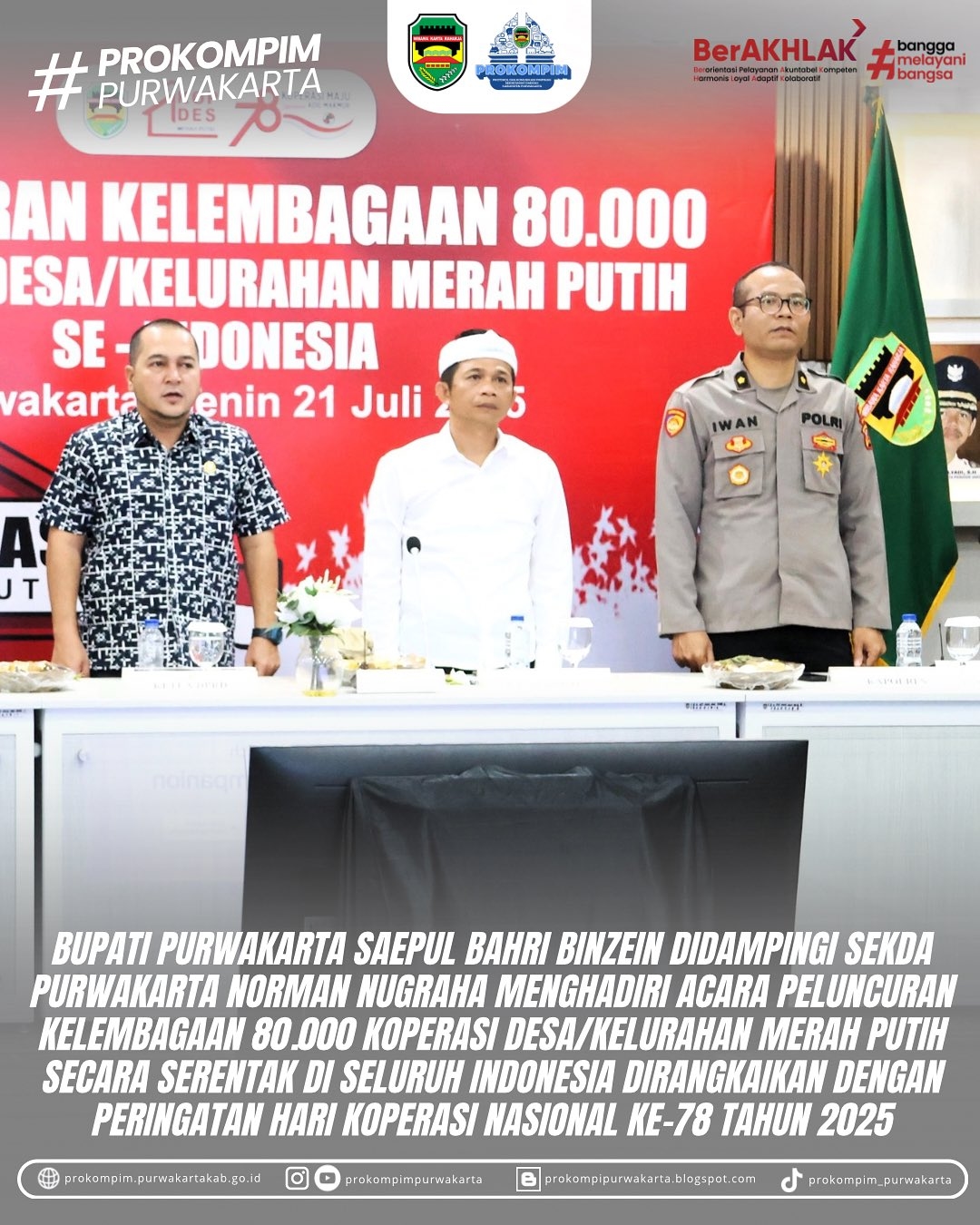 Bupati Om Zein Ikuti Peluncuran Nasional 80 Ribu KDMP, Dukung Langkah Pusat Lewat 192 Koperasi Kembangkan Ekonomi Desa