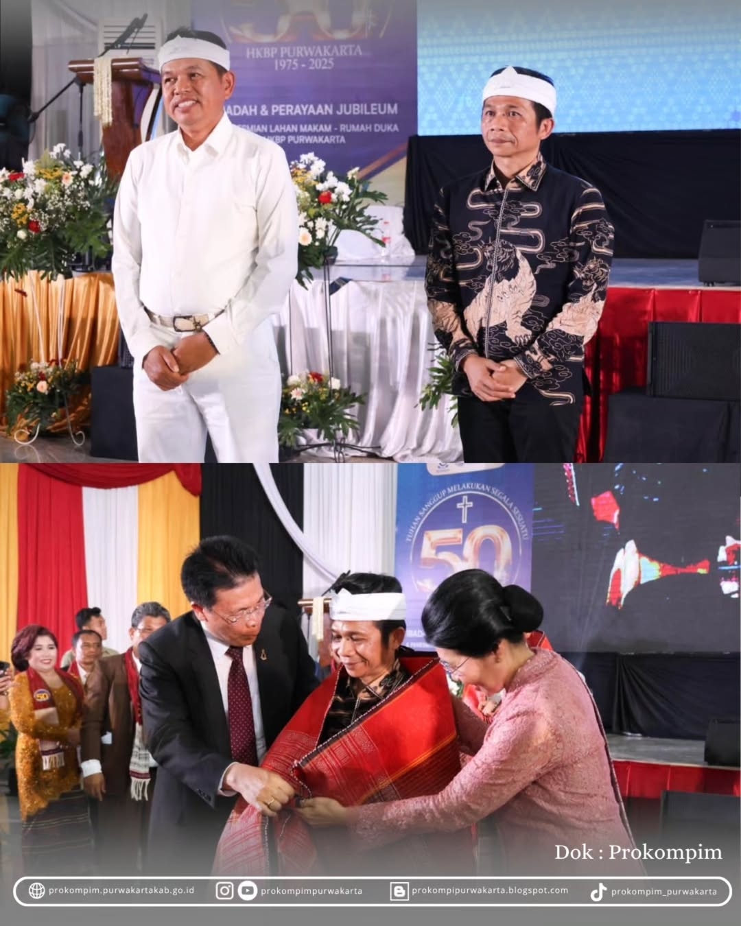 KDM dan Om Zein Hadiri Jubileum 50 Tahun HKBP Purwakarta: Bukti Iman dan Budaya Bisa Berjalan Seiring